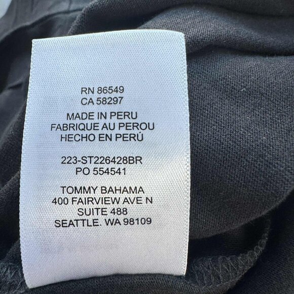 Tommy Bahama Pineapple Paradise Football Tee Crew T-Shirt $70 in Black - Picture 15 of 16